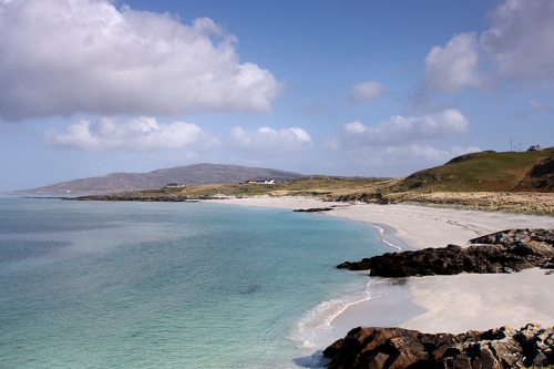 One of the loveliest views on the Islands, this - Princes Strand, Eriskay. Taken while waiting for the ferry, naturally. 