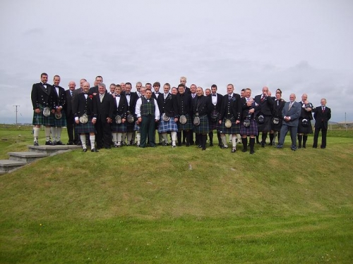 The menfolk at George and Sarahs wedding at the Dark Island Hotel 7/7/07