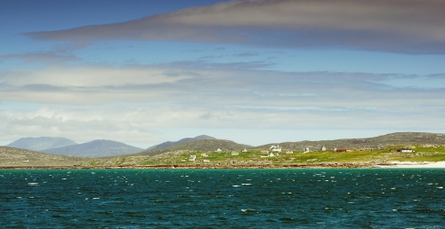 Approaching Eriskay on the ferry from Barra. 