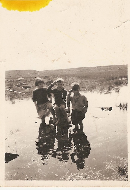 Sadie Donald and Michael,pond behind Sadie Mcfee house Bornish