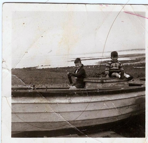 My brother donald and me michael on an wrecked boat on bornish machair near the point, taken in aprox 1956.Over next 20 yrs boat sunk in to machair but before doing so while investigating strange noise from under boat i reached under and was severly mauled by feral cat