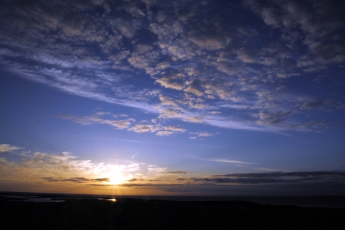 Sunset over Ardvule. It looks like a summers evening but it was cold!