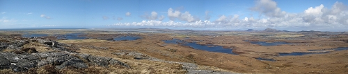 Benbecula and North Uist from the summit of Ruabhal, Benbecula.