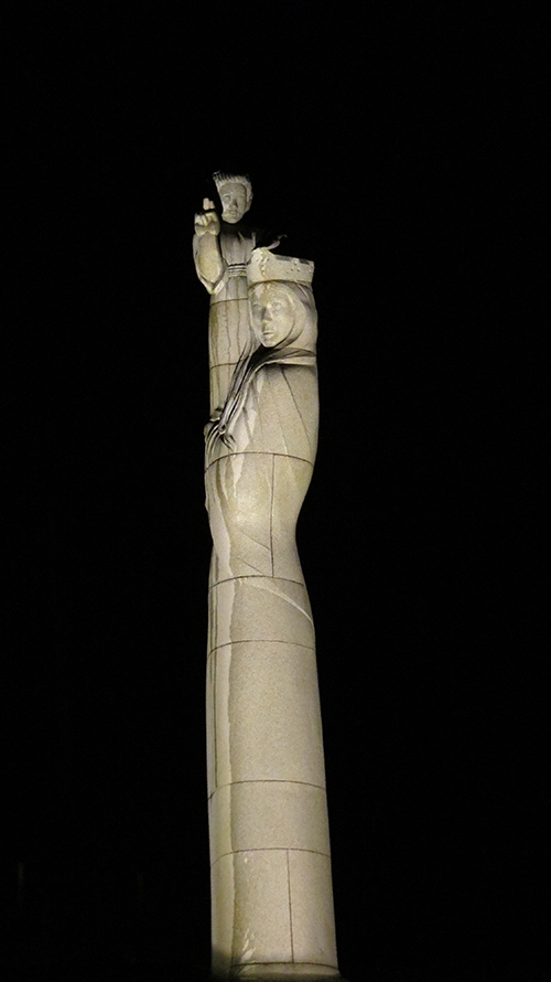 Our Lady of the Isles at night.