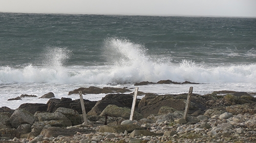 Waves crashing in North Uist