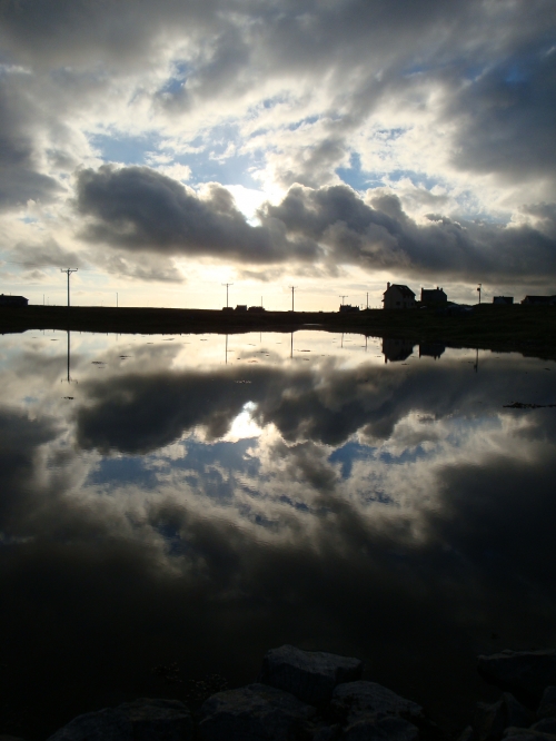 In 2008 we stayed in a B&B in Lochboisdale that was a short walkto the main part of town.We took this photo one evening on the way back from dinner at the Lochboisdale Hotel.