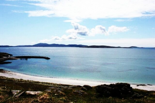 Looking down on Eriskay pierPhoto was taken on a summer sun splitting the sky day May 2012.