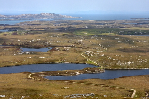 View over Benbecula from Rueval. A tough climb for an unfit person like me but worth it for the views. 