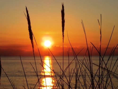 March Sunset, taken from Bàgh a Tuath, South Uist 