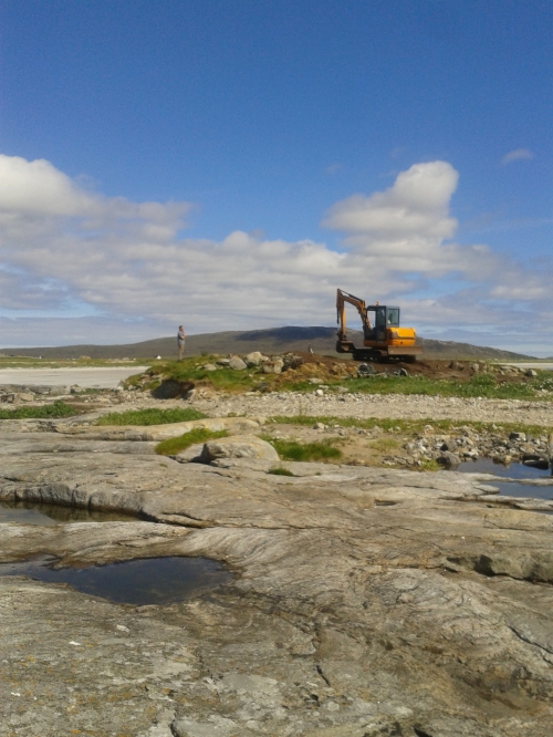 Dig site being closed over