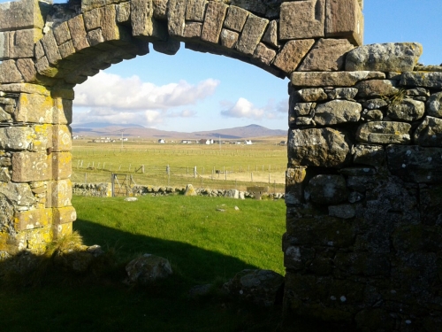 Taken from within the walls of the old chapel at northboisdale