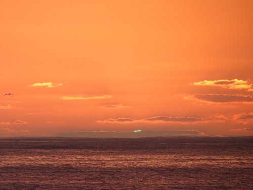 Tonights sunset - a flash of green over the Monarch Isles