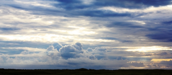Face the West... Daliburgh Machair. 