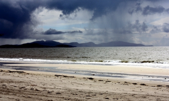 View of Barra from Daliburgh beach... The summer is slowly ending.