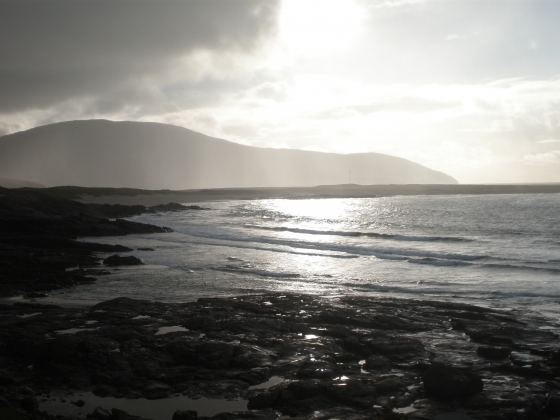 Shimmering sunlight on the west coast