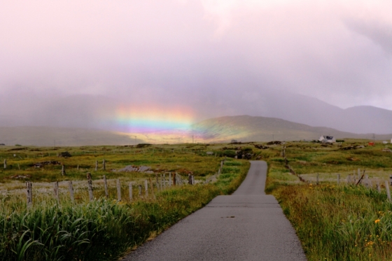 Pot of gold at the end of the road - Bornais in South Uist - July 1st 2013