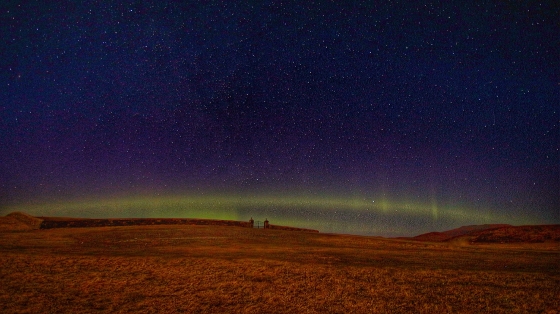 Winter 2016... Northern Lights over Hallan cemetery